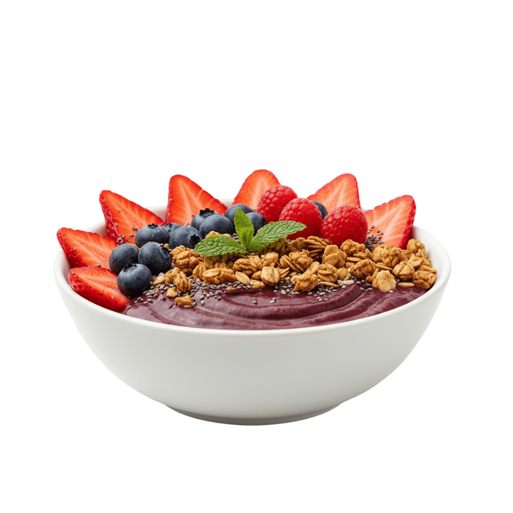 Foora smoothie bowl with fresh fruit and wholesome toppings
